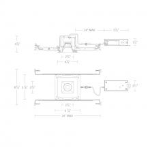 WAC Canada R2BSD-NCS-BN - Ocular 2.0 5CCT Square Downlight Trim and Remodel Housing with New Construction Frame-In Kit and D