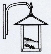 Arroyo Craftsman TRB-9TRF-VP - 9" timber ridge wall bracket with trout filigree