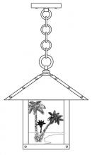 Arroyo Craftsman TRH-12PTCS-RB - 12" timber ridge pendant with palm tree  filigree