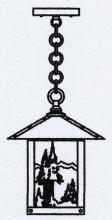 Arroyo Craftsman TRH-9MNOF-MB - 9" timber ridge pendant with mountain filigree