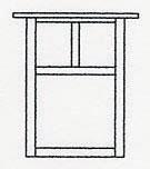 Arroyo Craftsman MW-10TM-RB - 10" mission flush wall mount with t-bar overlay