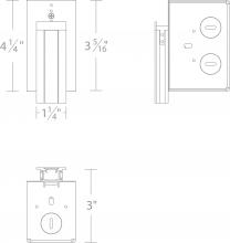 WAC Integrator Tier 1 LED-T-RBOX5-WT - InvisiLED® 8ft Recessed Mounted Trim Channel Wiring Box