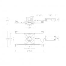 WAC Integrator Tier 1 R3BRA-FCS-WT - Ocular 3.0 5CCT Round Adjustable Trim and Remodel Housing with New Construction Frame-In Kit and D