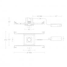 WAC Integrator Tier 1 R3BSAN-SWD-WT - Ocular 3.0 Dim-to-Warm Square Adjustable Trim and Remodel Housing with New Construction Frame-In K